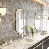 Ogledalo Riors - prozirna, zlatna