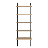 Polica za knjige Piante - orah, crna