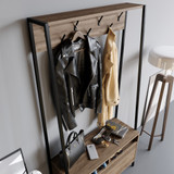 Ormar za hodnik Devin - orah, crni