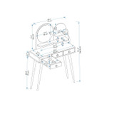 Stol za šminkanje Ruges - Bijeli Stol za šminkanje Ruges - Bijeli