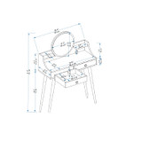 Stol za šminkanje Roys - Bijeli Stol za šminkanje Roys - Bijeli
