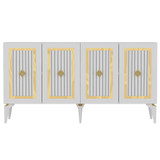 Konzola Nora - bijela, zlatna