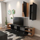 TV jedinica Zebra - crna, tikovina