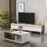 Set namještaja za dnevni boravak Valentina - Bijela, Safir