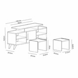 TV jedinica Kutay - bijela, tikovina