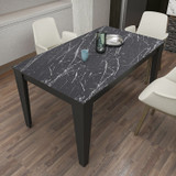 Stol za blagovanje Pupoljak - crni, mramorni