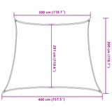Jedro za zaštitu od sunca 160 g/m² smeđe 3/4 x 3 m HDPE 311819
