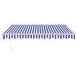 Tenda na uvlačenje plavo-bijela 3,5 x 2,5 m tkanina i aluminij 3154422
