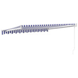 Tenda na uvlačenje plavo-bijela 3,5 x 2,5 m tkanina i aluminij 3154422