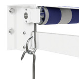 Tenda na uvlačenje plavo-bijela 3,5 x 2,5 m tkanina i aluminij 3154422