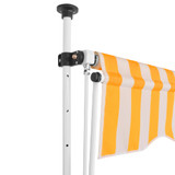 Tenda na ručno uvlačenje 150 cm narančasto-bijela prugasta 43231
