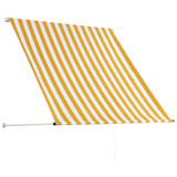 Tenda na uvlačenje 100 x 150 cm žuto-bijela 145890