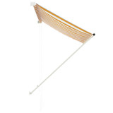 Tenda na uvlačenje 100 x 150 cm žuto-bijela 145890