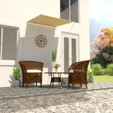 Tenda na uvlačenje 100 x 150 cm žuto-bijela 145890
