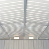 Vrtno spremište sivo 257 x 990 x 181 cm od pocinčanog čelika 47037