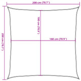 Jedro za zaštitu od sunca 160 g/m² smeđe-sivo 2 x 2 m HDPE 311382