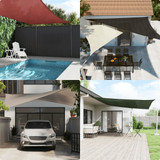 Jedro za zaštitu od sunca 160 g/m² smeđe 7 x 7 m HDPE 311775