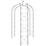 Vrtni luk crni Ø 180 x 255 cm čelični 319351