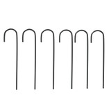 Vrtni luk crni Ø 180 x 255 cm čelični 319351