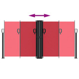 Uvlačiva bočna tenda 120 x 600 cm crvena 4004597