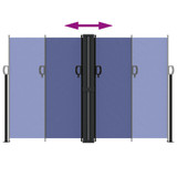 Uvlačiva bočna tenda 160 x 600 cm plava 4004626