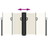 Uvlačiva bočna tenda 120 x 1000 cm krem 4004700