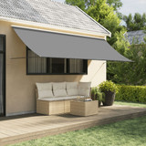 Tenda na uvlačenje antracit 350 x 150 cm od tkanine i čelika 368755