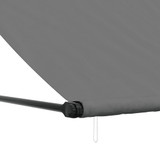 Tenda na uvlačenje antracit 350 x 150 cm od tkanine i čelika 368755