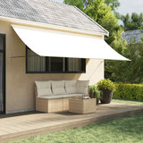 Tenda na uvlačenje krem 350 x 150 cm od tkanine i čelika 368762