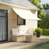 Tenda na uvlačenje krem 250 x 150 cm od tkanine i čelika 368760