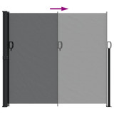 Bočna tenda na uvlačenje crna 180 x 500 cm 4004444