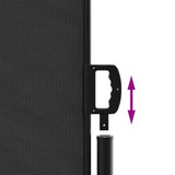 Bočna tenda na uvlačenje crna 180 x 500 cm 4004444
