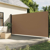 Bočna tenda na uvlačenje smeđesiva 220 x 600 cm 4004574