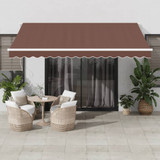 Tenda na ručno uvlačenje smeđa 400 x 300 cm 3215630