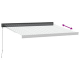 Tenda na uvlačenje antracit i bijela 3x2,5 m tkanina i aluminij 3216128