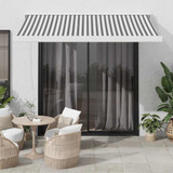 Tenda na uvlačenje antracit i bijela 3x2,5 m tkanina i aluminij 3216123
