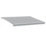 Tenda na ručno uvlačenje antracit i bijela 450 x 350 cm 3215796