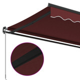 Tenda na ručno uvlačenje bordo 400 x 350 cm 3214998
