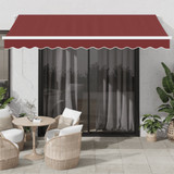 Tenda na ručno uvlačenje bordo 350 x 250 cm 3215226
