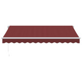 Tenda na ručno uvlačenje bordo 350 x 250 cm 3215226