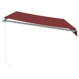 Tenda na ručno uvlačenje bordo 350 x 250 cm 3215226