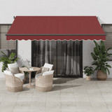 Tenda na ručno uvlačenje bordo 400 x 300 cm 3310186