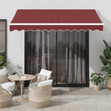 Tenda na ručno uvlačenje bordo 300 x 250 cm 3215293