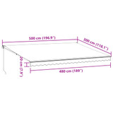 Tenda na ručno uvlačenje smeđa 500 x 300 cm 3215702