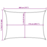 Jedro za zaštitu od sunca 160 g/m² terakota pijeska 6x8 m HDPE 4002052