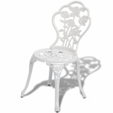 Bistro Set 3 kom Bijeli Lijevani Aluminij