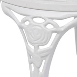 Bistro Set 3 kom Bijeli Lijevani Aluminij
