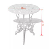 Bistro Set 3 kom Bijeli Lijevani Aluminij