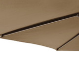 Vrtni suncobran s čeličnom šipkom smeđesivi 225 x 225 x 212 cm 4005061