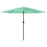 Vrtni suncobran s čeličnom šipkom zeleni 324x324x247 cm 4005111